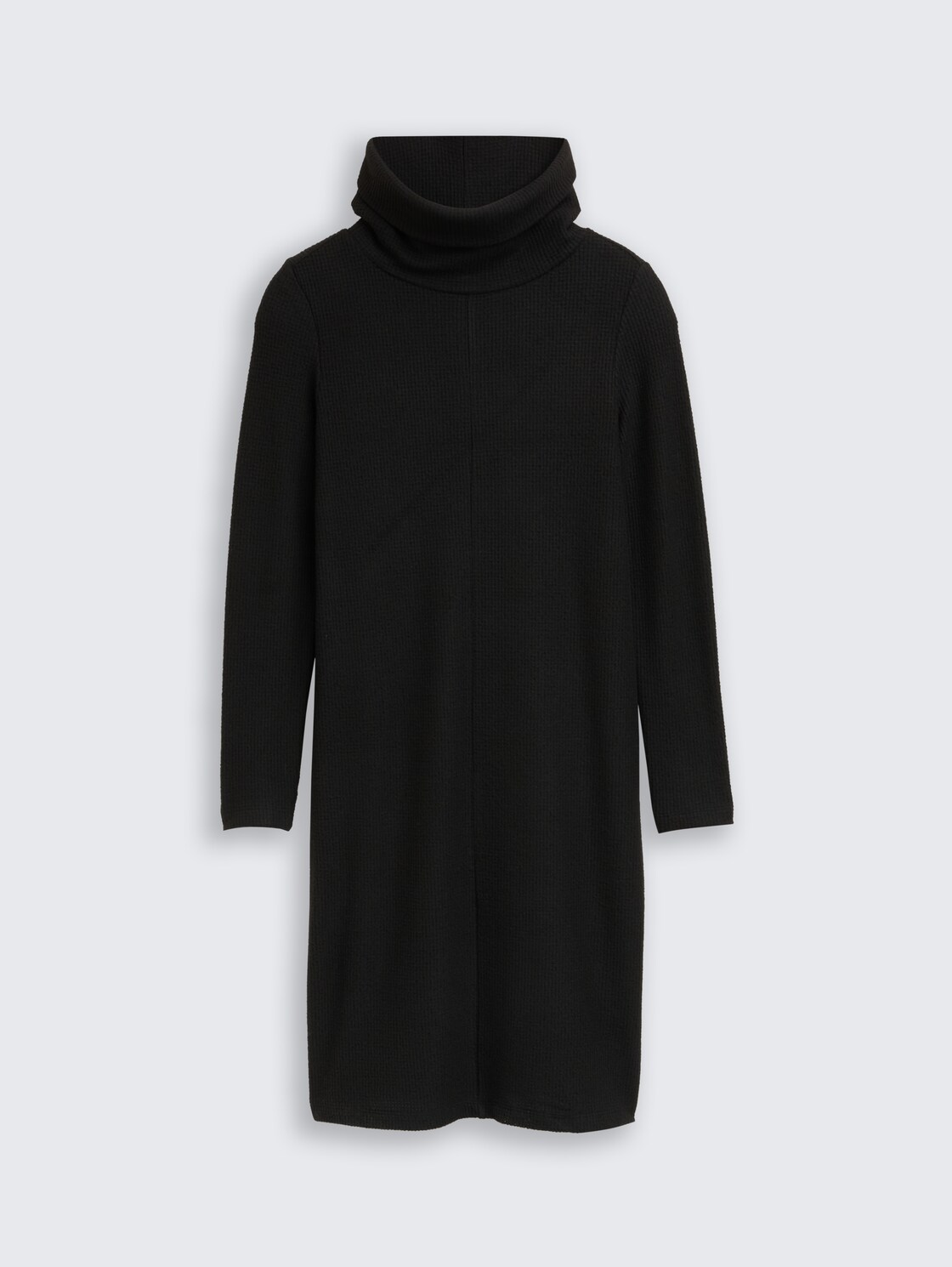 Cosy Kleid mit Waffelstruktur - deep black - Vorder-Produkt-Ansicht