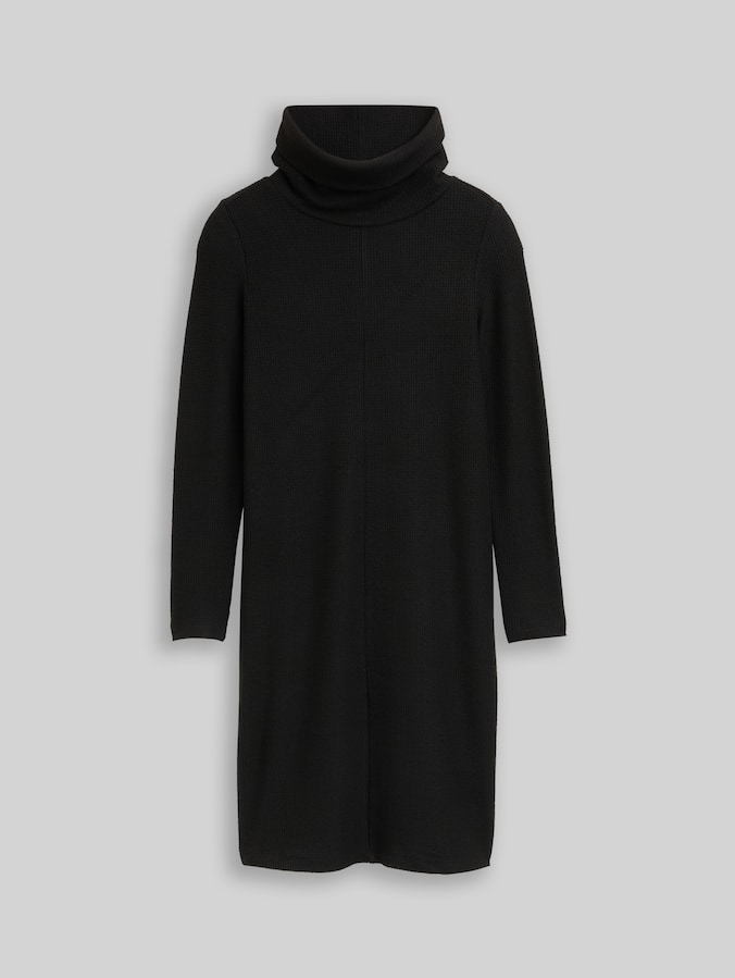 Cosy Kleid mit Waffelstruktur von Women, deep black