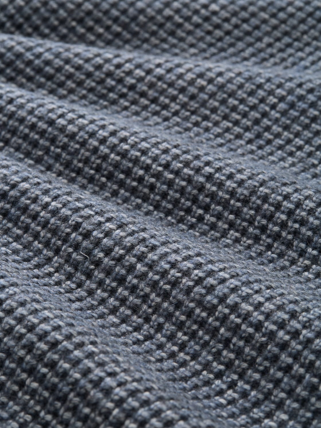 Strickpullover mit Wollanteil - navy melange white core - Material-Ansicht