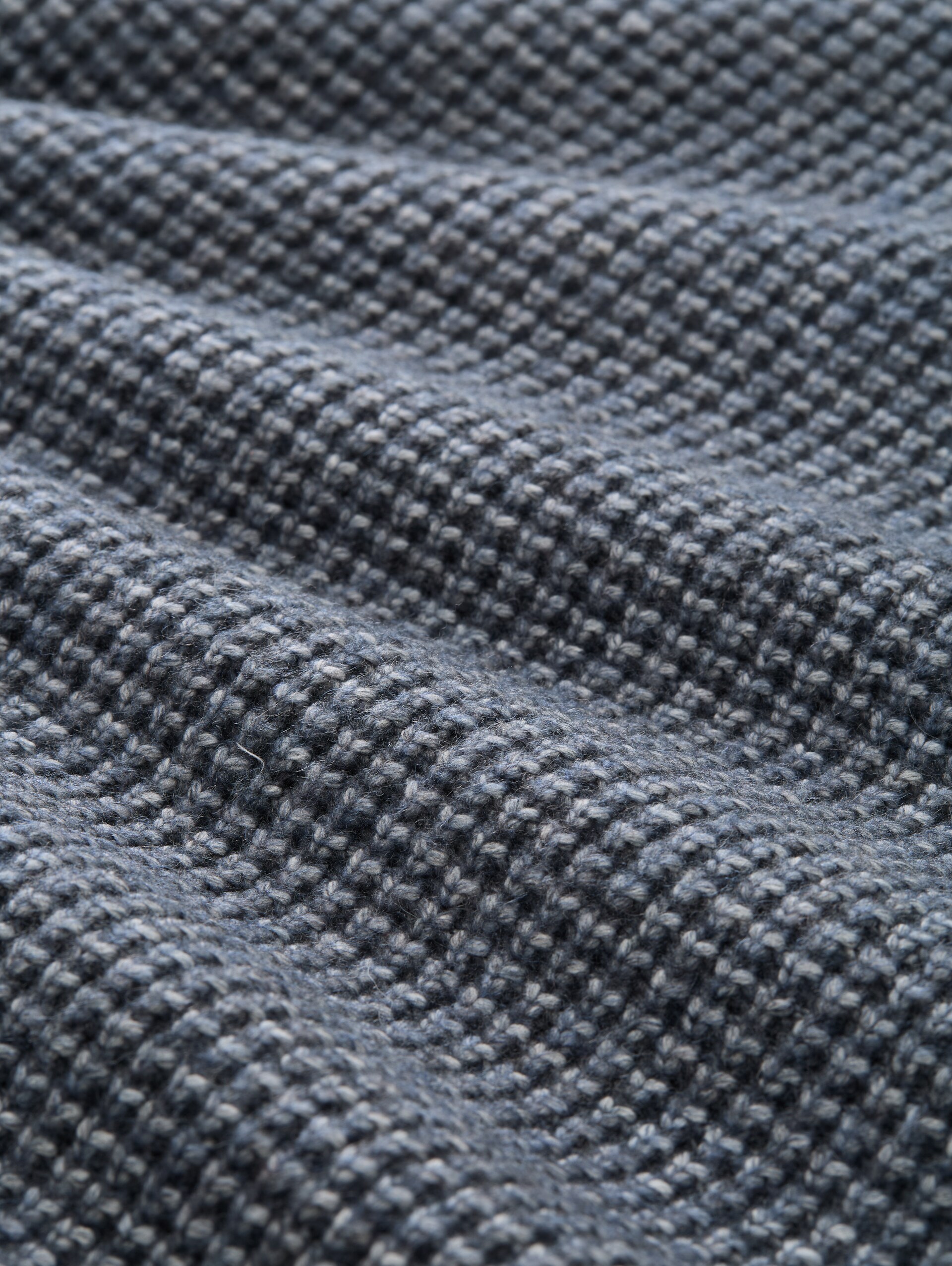 Strickpullover mit Wollanteil - navy melange white core - Material-Ansicht