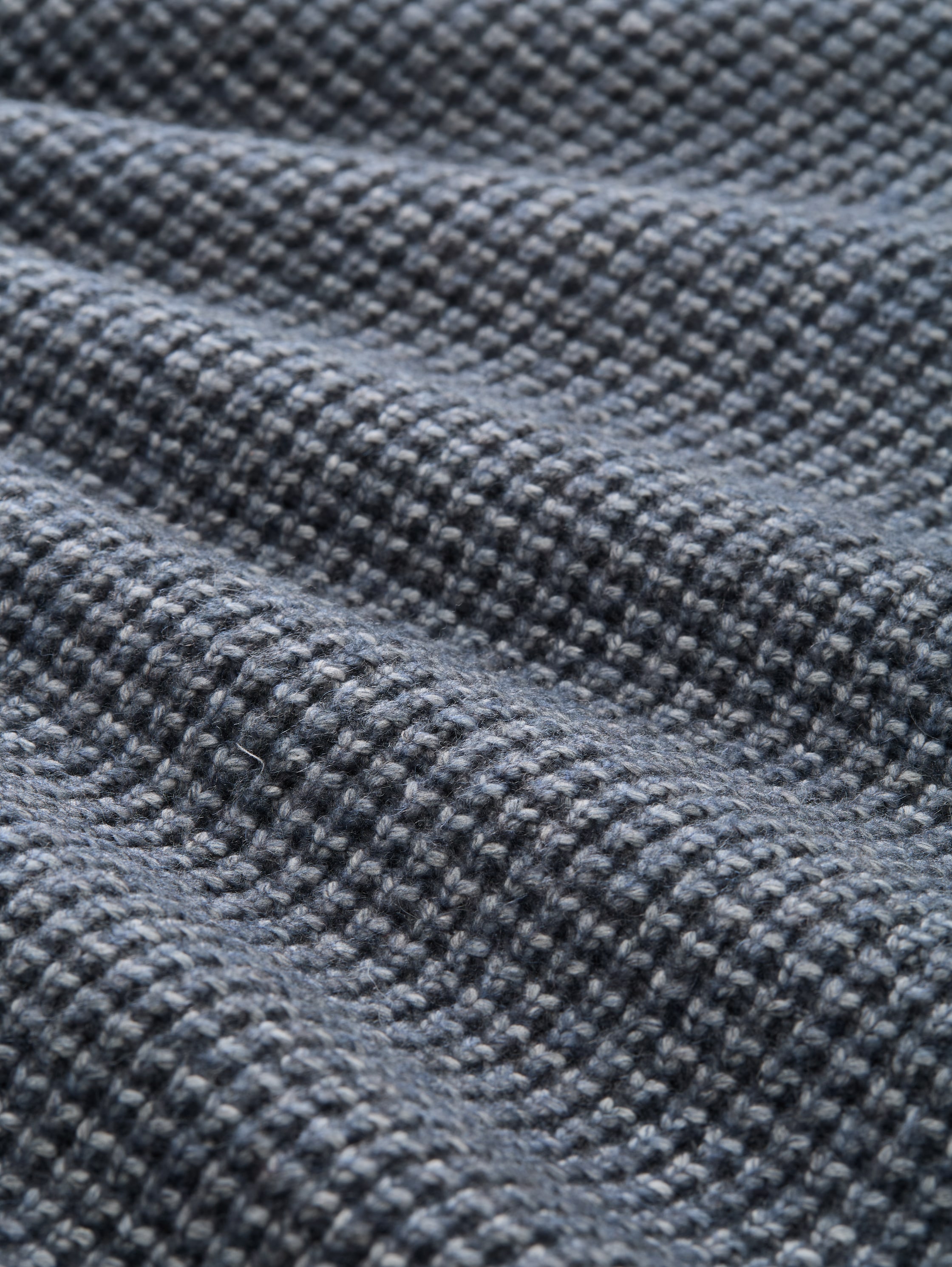 Pull en maille avec partie en laine - navy melange white core - Vue de la matière