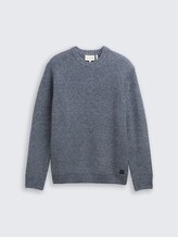 Pull en maille en laine mélangée - navy melange white core