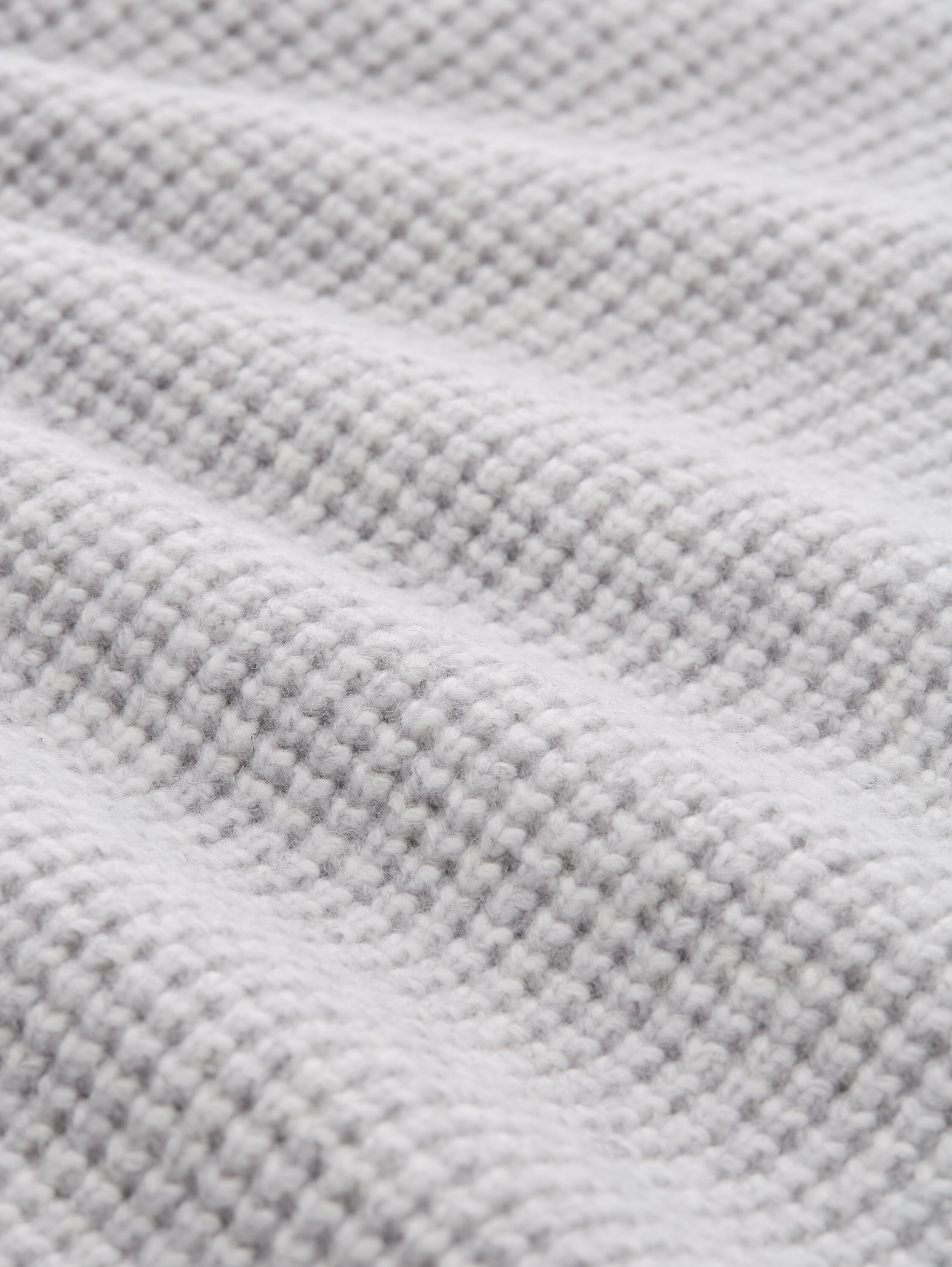 Pull en maille avec partie en laine - light grey melange white core - Vue de la matière