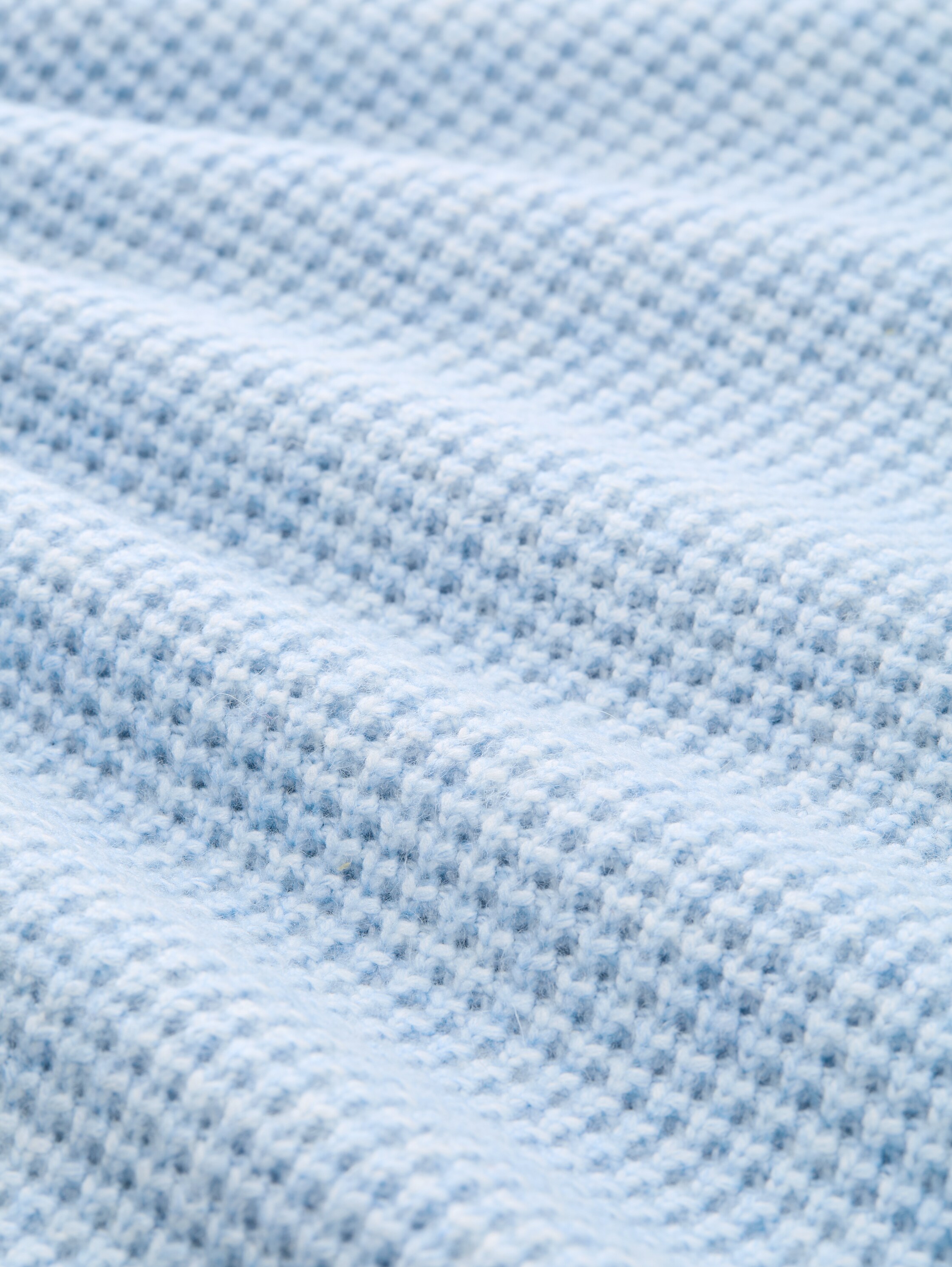 Pull en maille avec partie en laine - sky blue melange white core - Vue de la matière