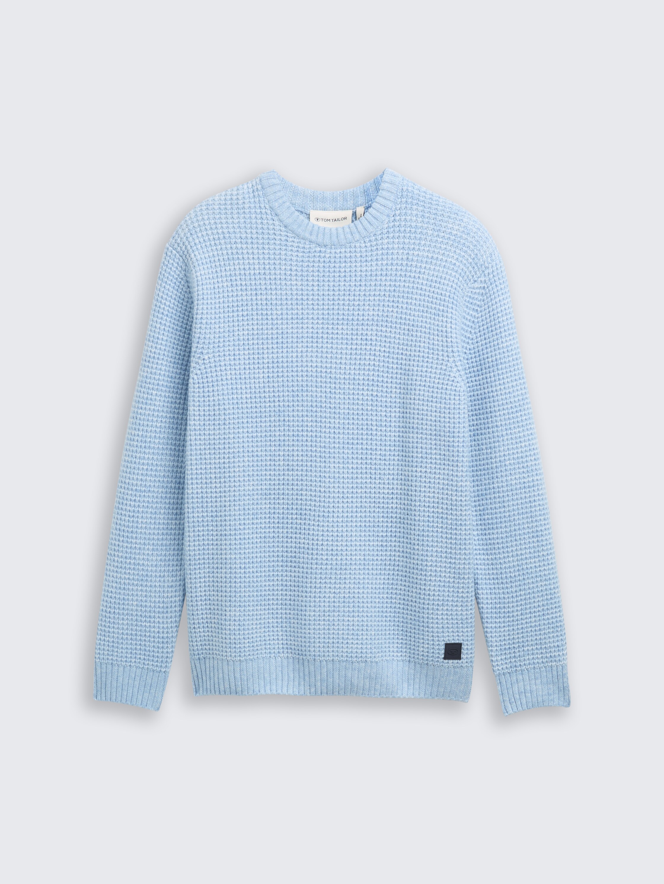 Pull en maille avec partie en laine - sky blue melange white core