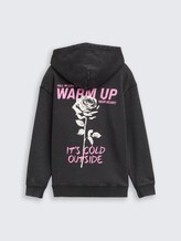 Sweat à capuche oversized avec imprimé dans le dos - heavy black