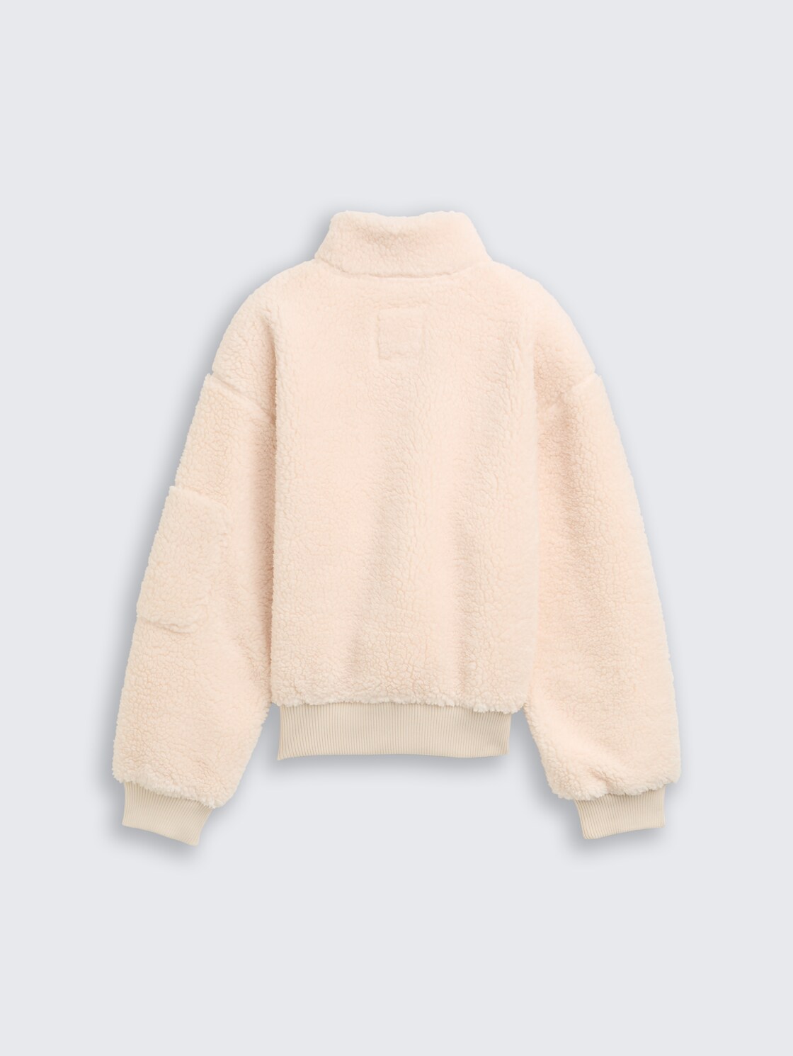 Cropped Teddy Jacke mit Fleece - cloudy beige