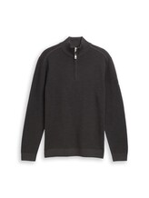 Nicht ausgewählt, Troyer Strickpullover aus Baumwolle von , schwarz