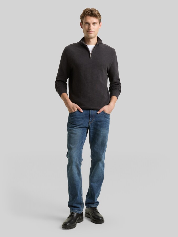 Troyer Strickpullover aus Baumwolle von Men, Tarmac Grey