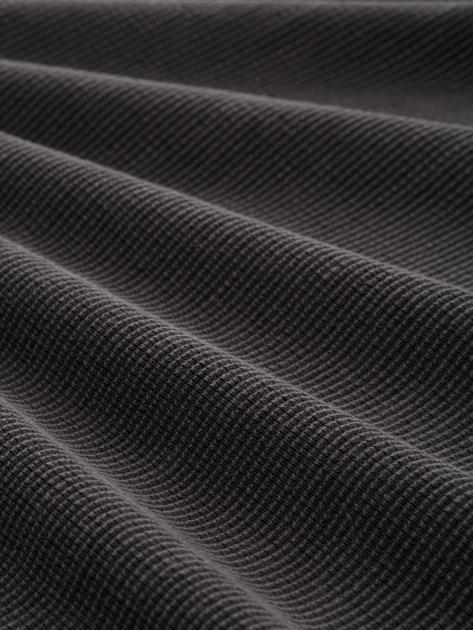 Cotton troyer knit jumper - Tarmac Grey - Material view
