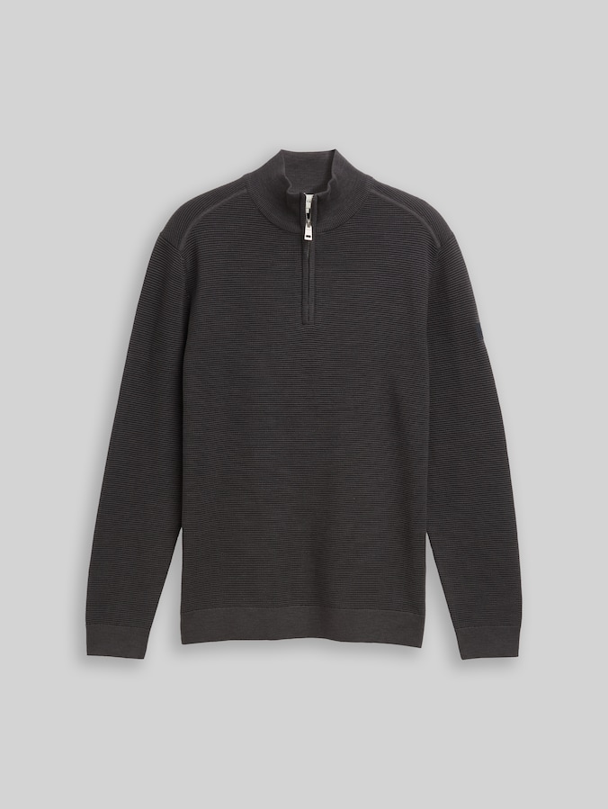 Troyer Strickpullover aus Baumwolle von Men, Tarmac Grey