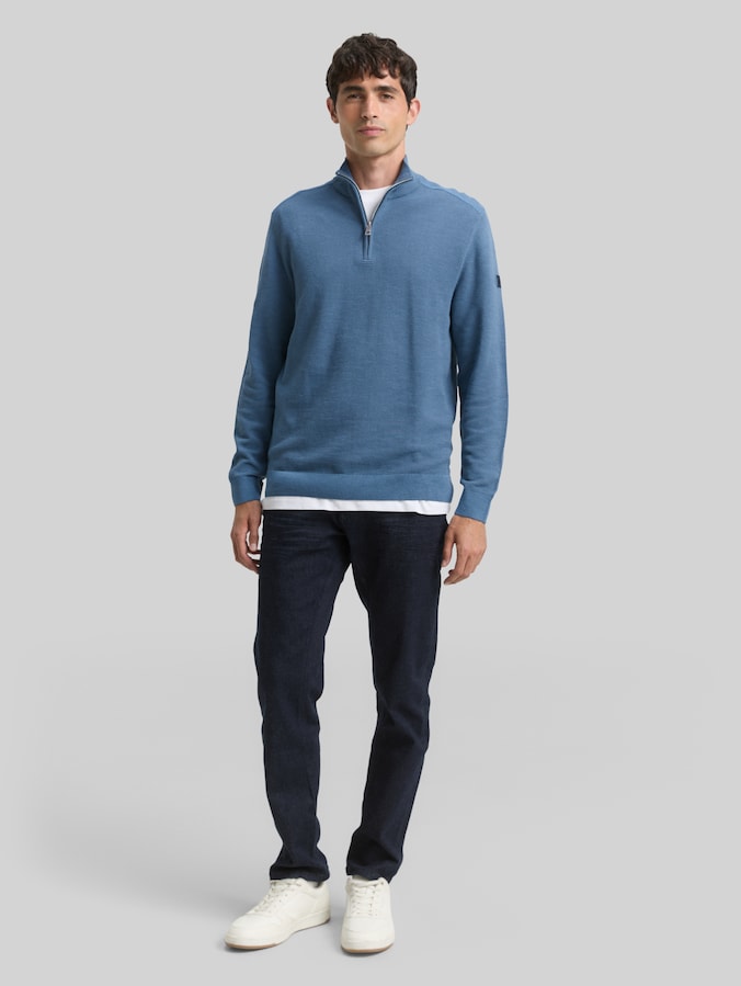 Troyer Strickpullover aus Baumwolle von Men, Faded Uniform Blue