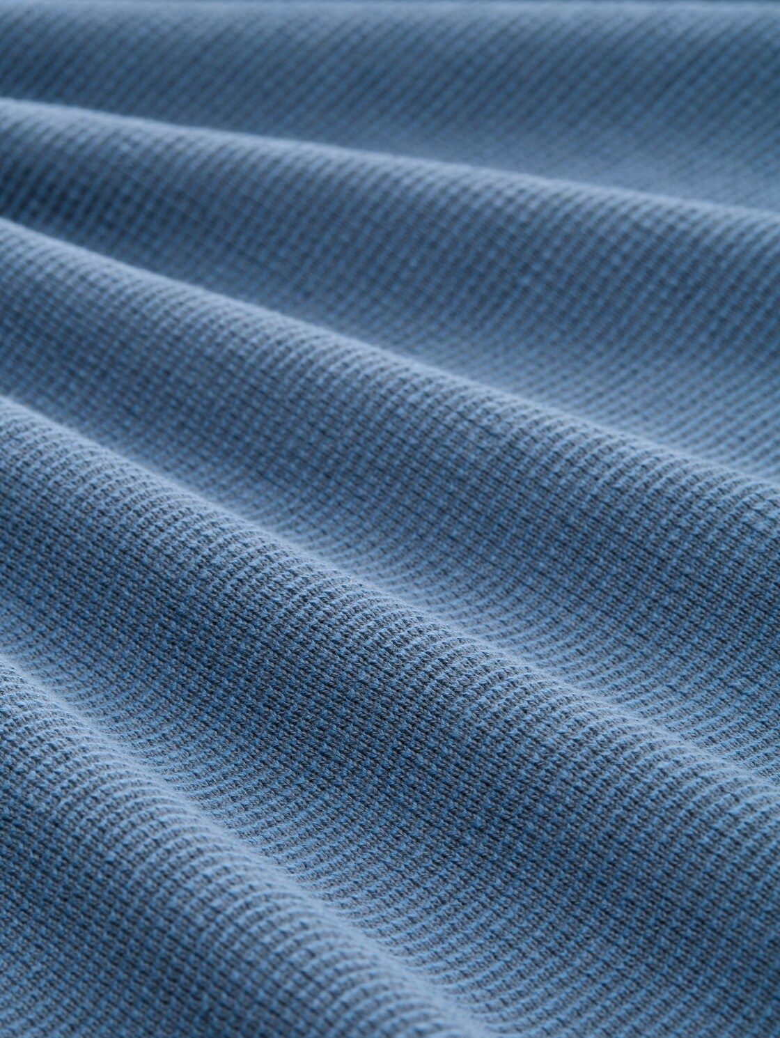 Troyer Strickpullover aus Baumwolle - Faded Uniform Blue - Material-Ansicht