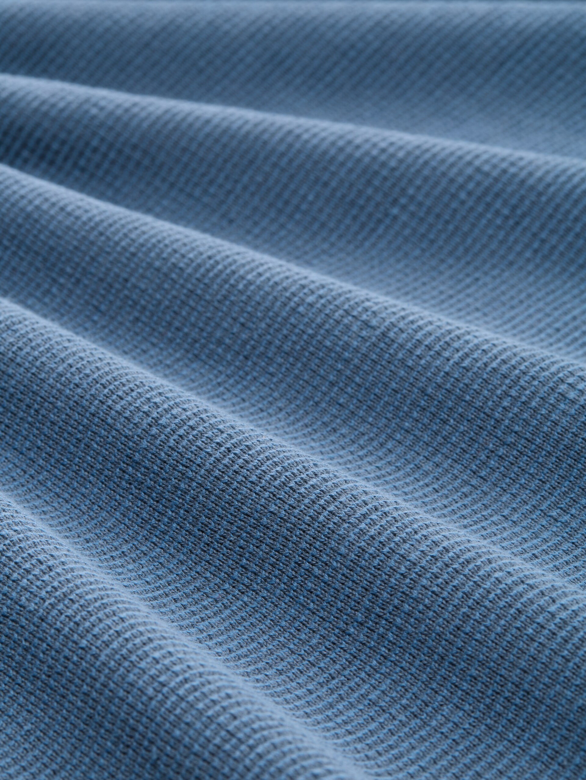 Troyer Strickpullover aus Baumwolle - Faded Uniform Blue - Material-Ansicht