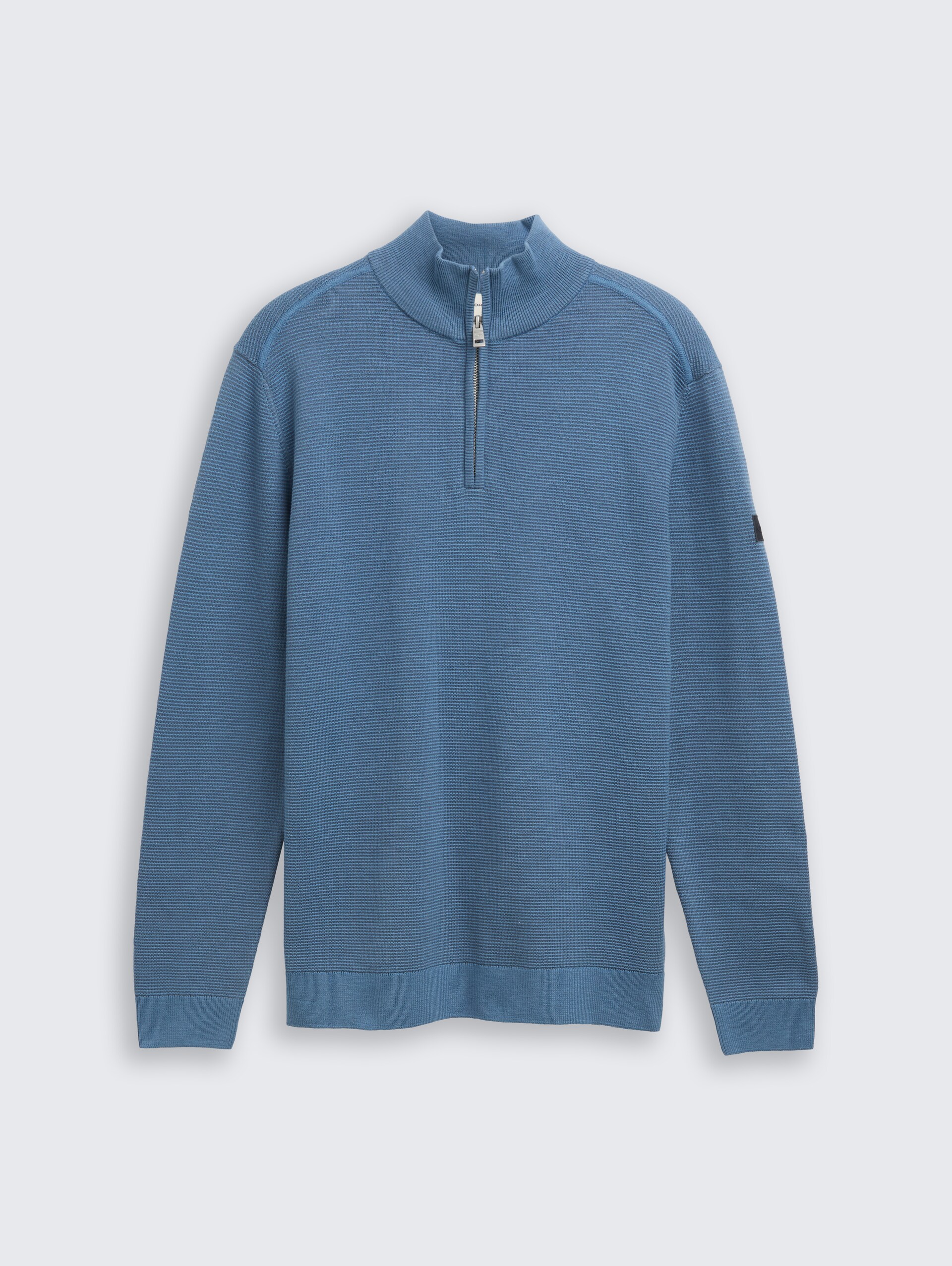 Troyer Strickpullover aus Baumwolle - Faded Uniform Blue