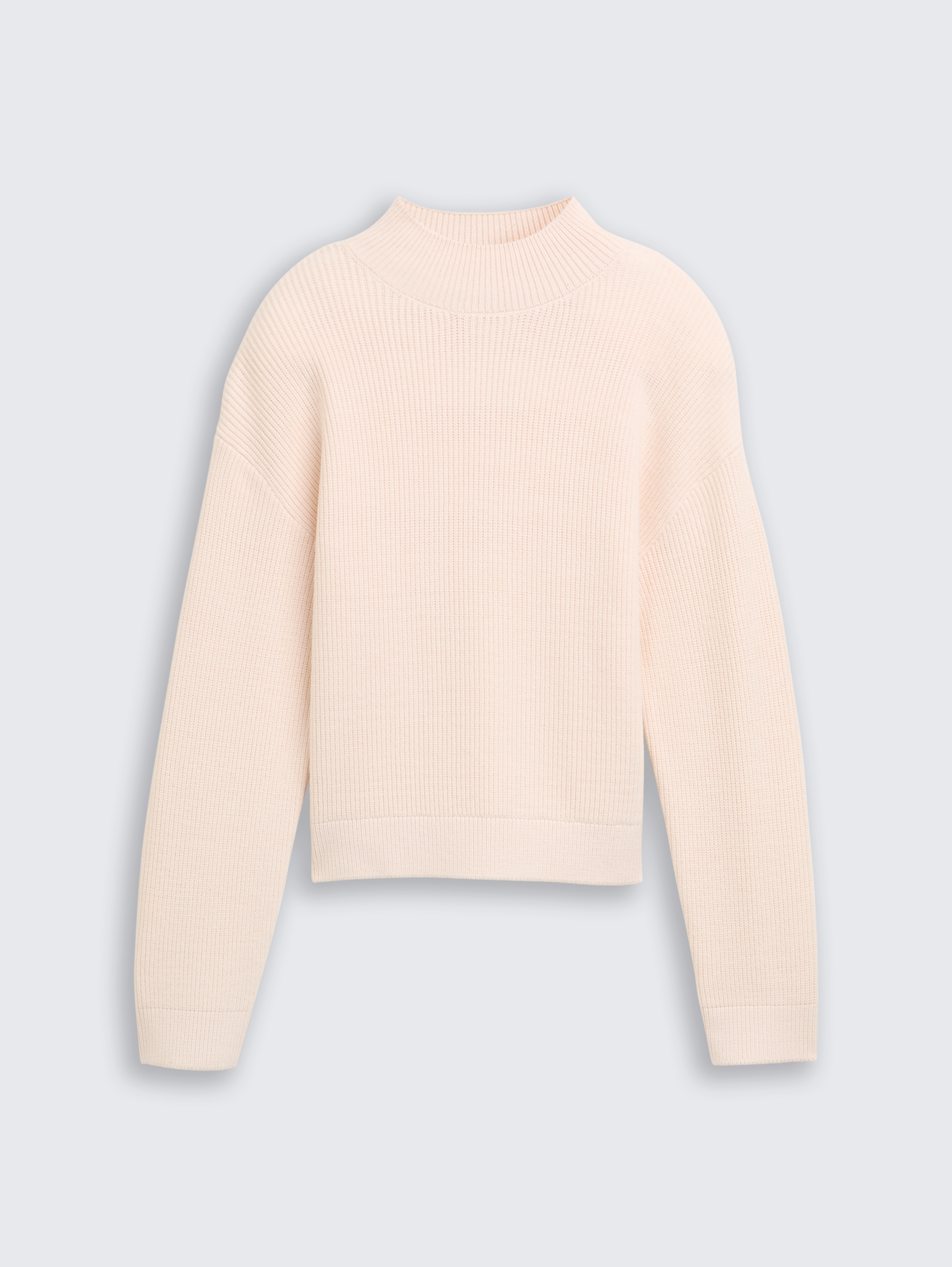 Strickpullover mit Stehkragen von Teen Girls, soft cream beige