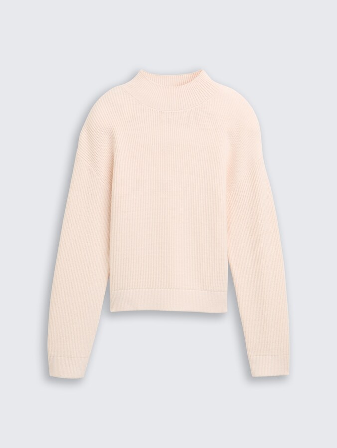 Gebreide coltrui door Teen Girls, soft cream beige