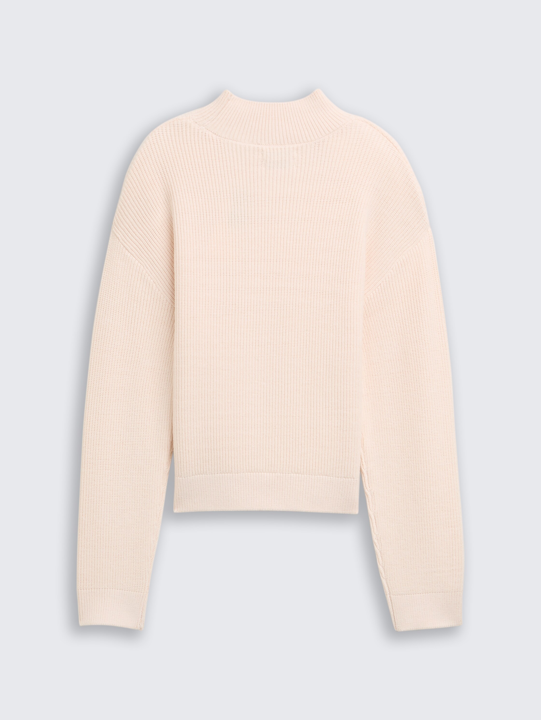 Gebreide trui met opstaande kraag - soft_cream_beige - 