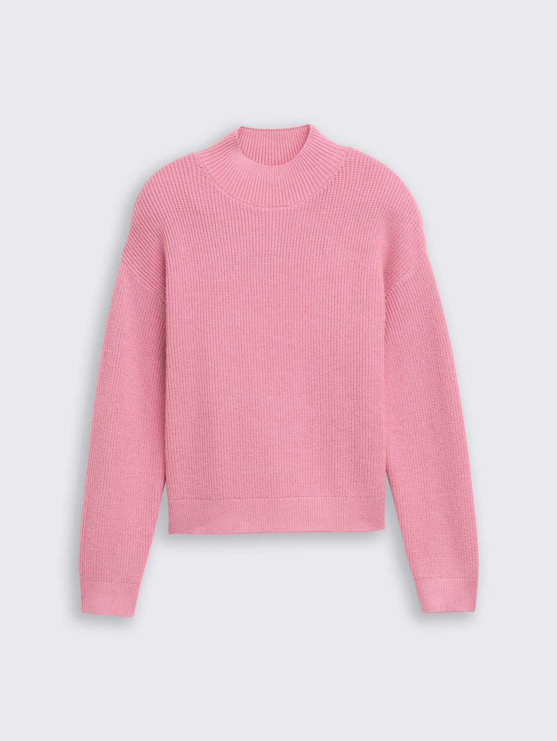 Strickpullover mit Stehkragen - soft tulip