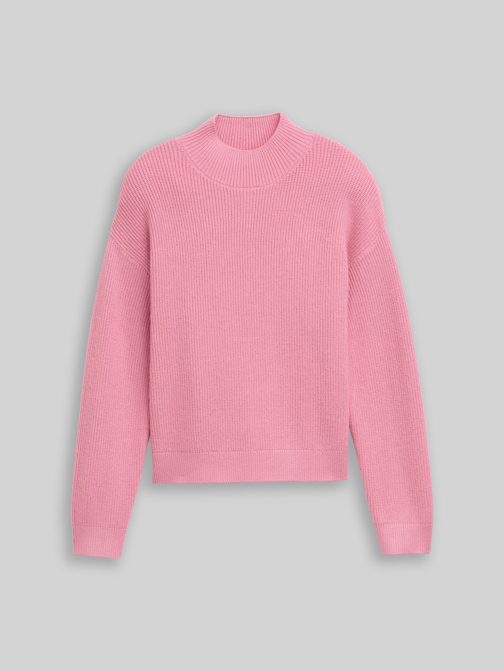 Turtleneck pullover made of knit - soft tulip