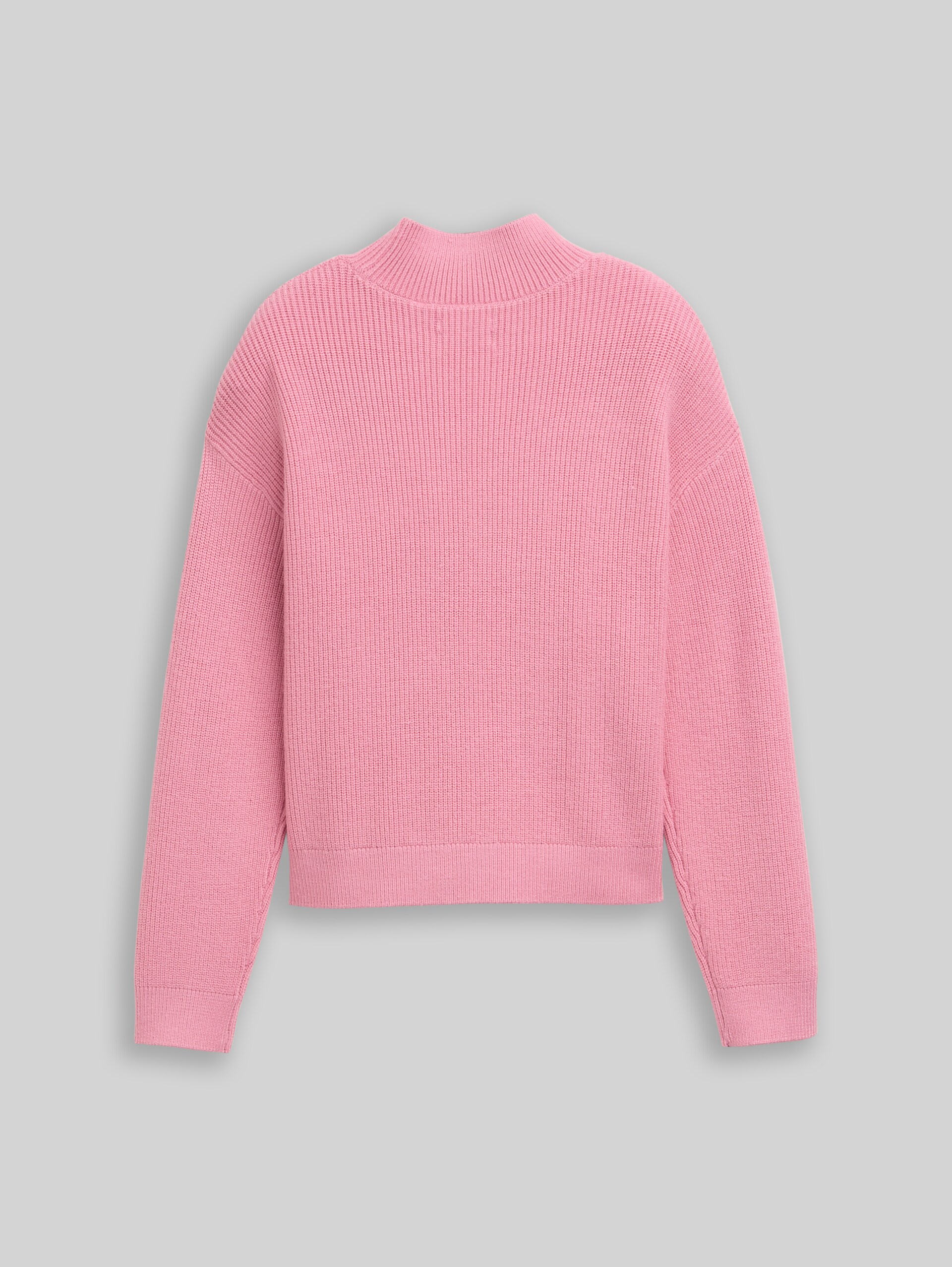 Turtleneck pullover made of knit - soft tulip