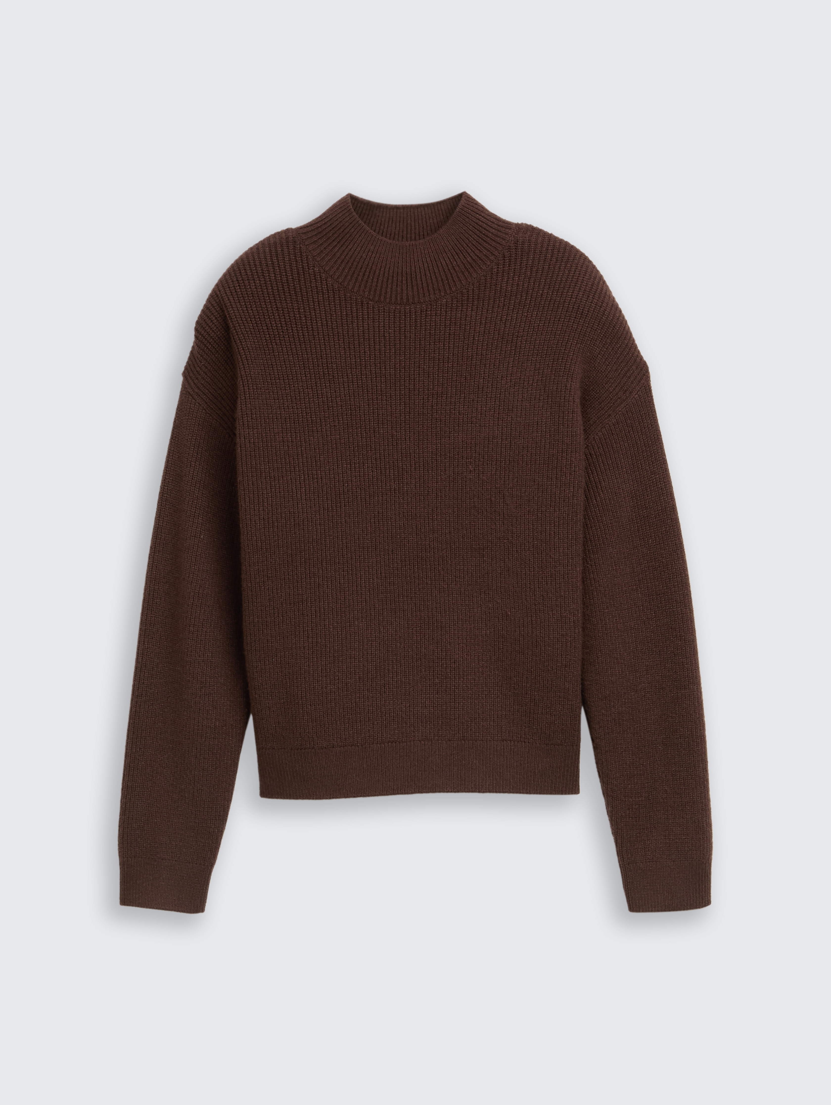 Strickpullover mit Stehkragen von Teen Girls, soft chocolate brown