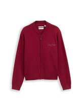 Ausgewählt, Bomber Cardigan mit Reißverschluss von Tom Tailor, rot