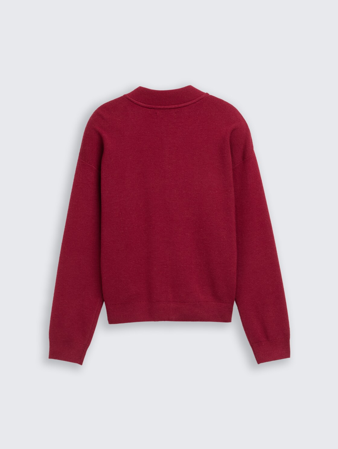 Bomber Cardigan mit Reißverschluss - Beetroot Red