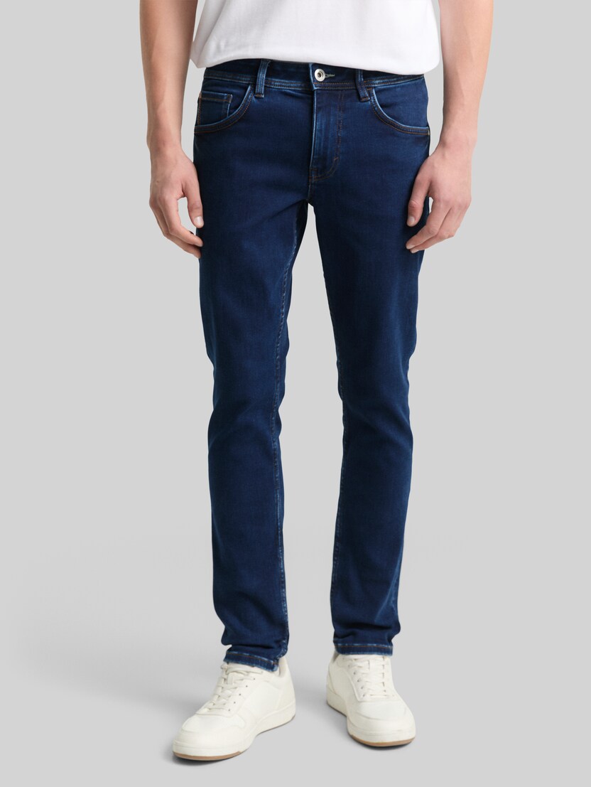 TTTROY SLIM Jeans mit Stretch von Men, Clean Mid Stone Blue Denim
