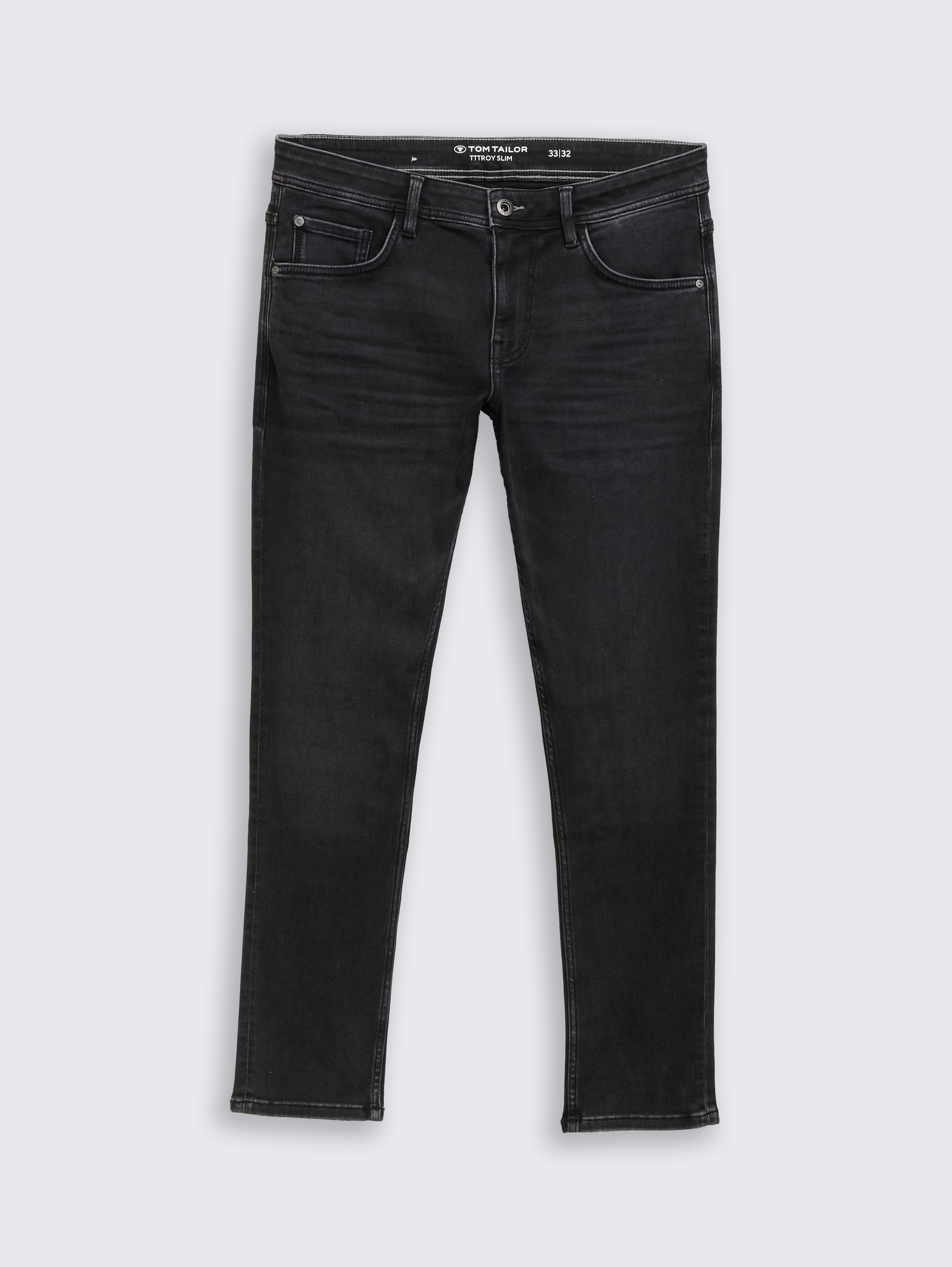 TTTROY SLIM jeans with stretch - clean_dark_stone_grey_denim - 
