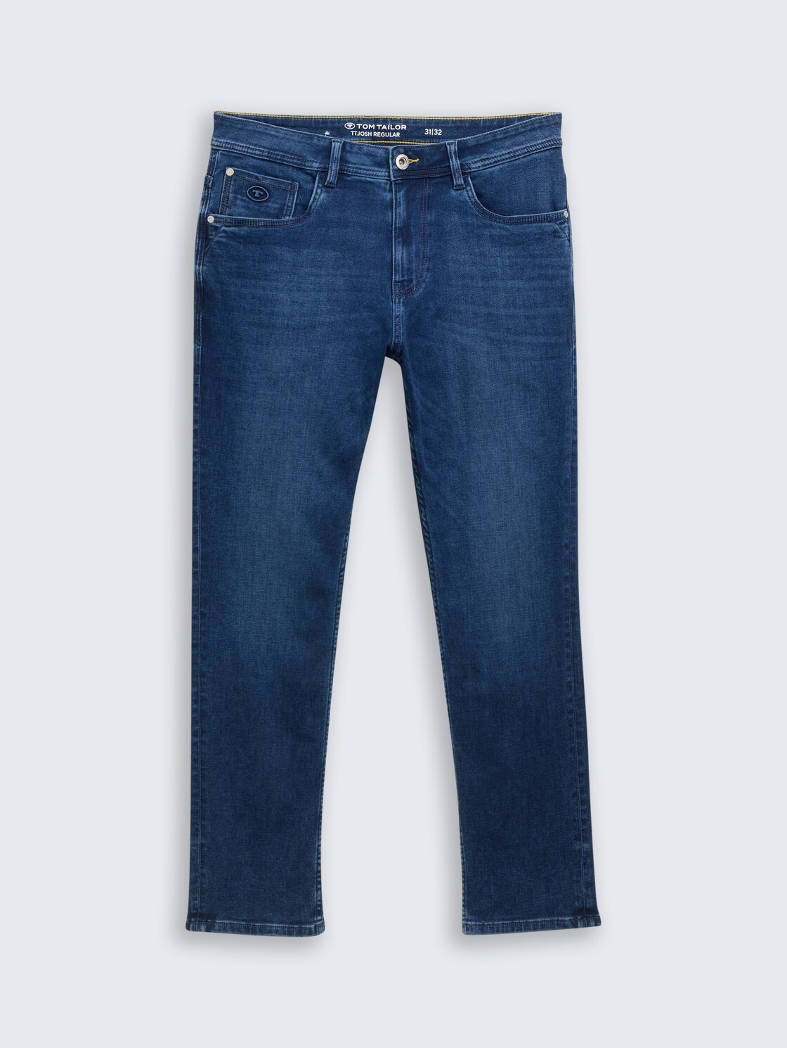 TTJOSH REGULAR SLIM Jeans - Used Mid Stone Blue Denim - Vorder-Produkt-Ansicht