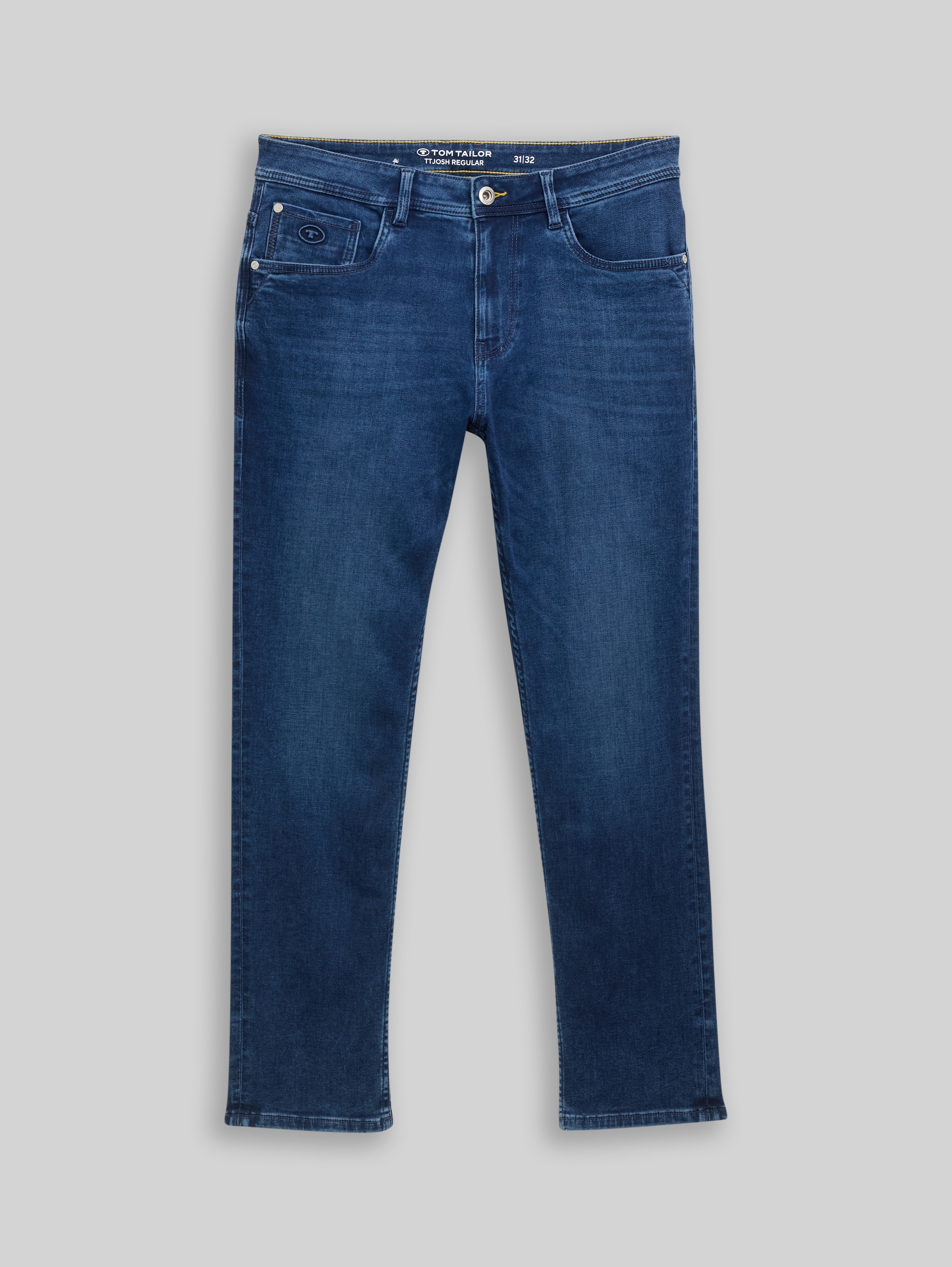 TTJOSH REGULAR SLIM-jeans - Used Mid Stone Blue Denim - Product vooraanzicht