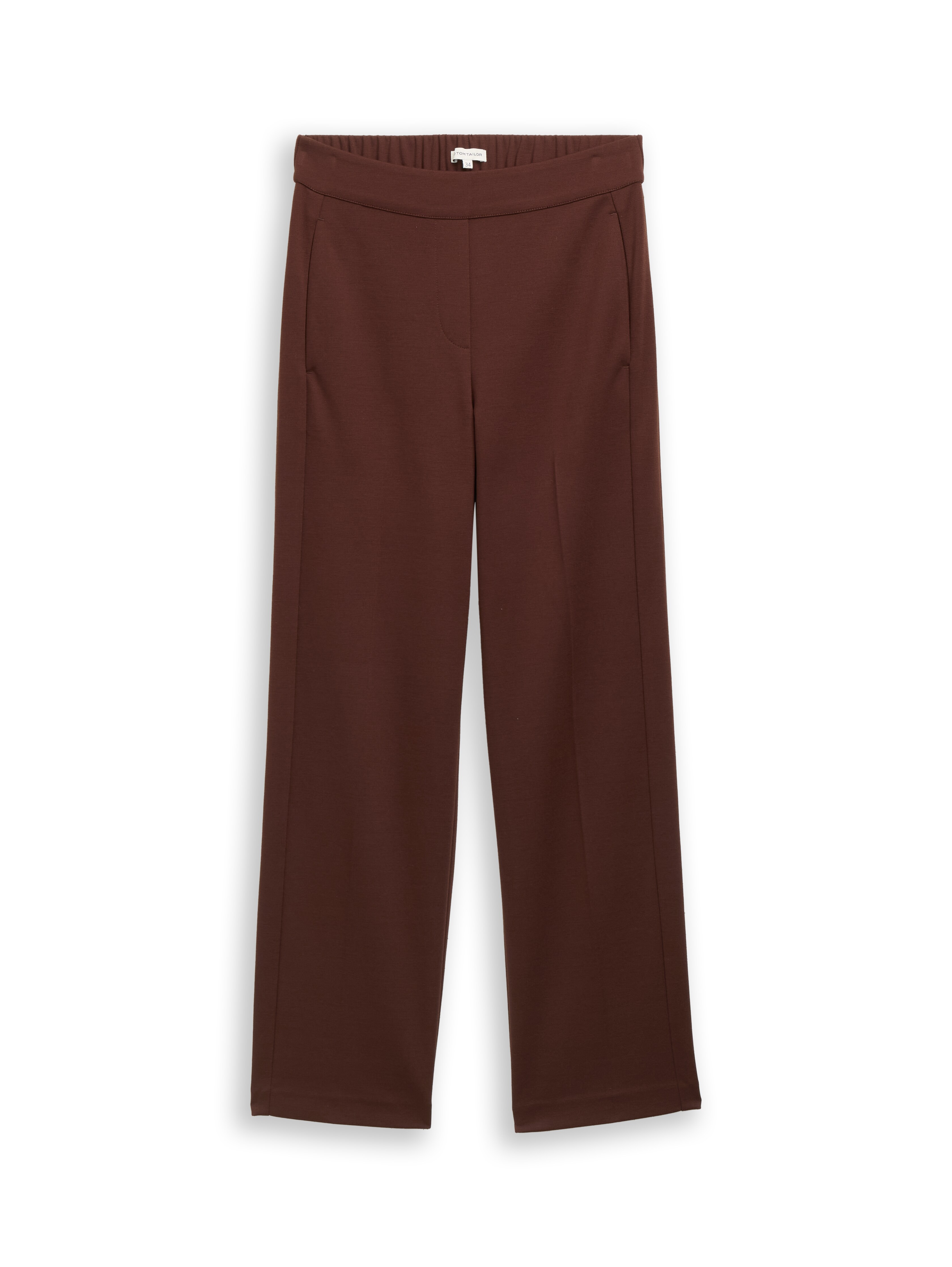 TTMIA STRAIGHT trousers in brown by Tom Tailor