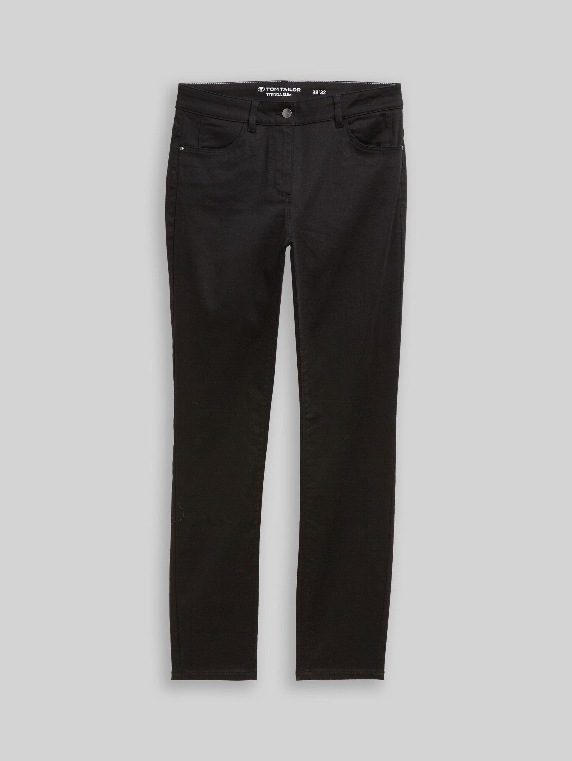 TTEDDA SLIM trousers - deep black - Front product view