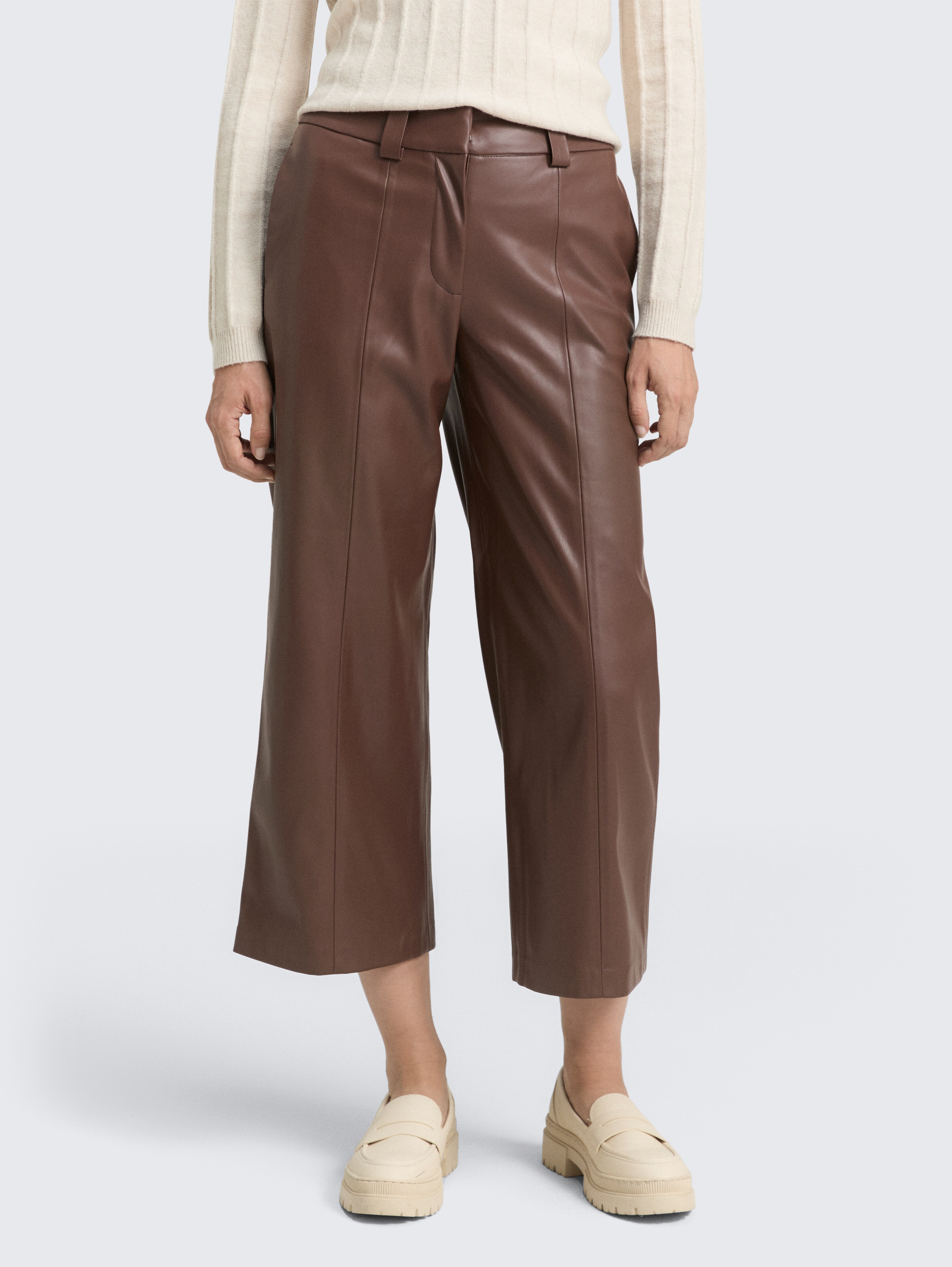 Culotte Hose in Lederoptik von Women, dark pecan brown