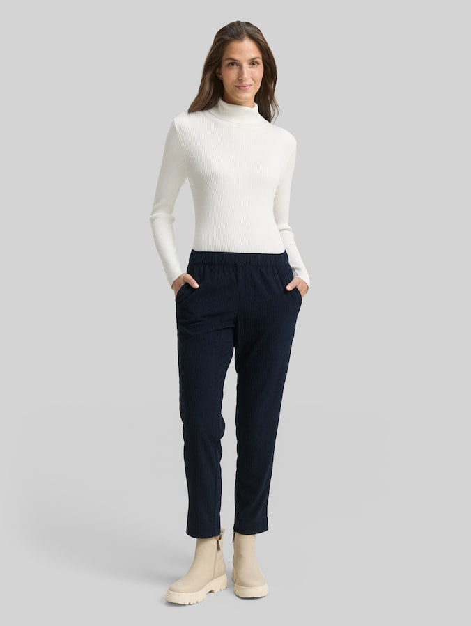 Pantalon slim ample en velours côtelé par Women, sky captain blue