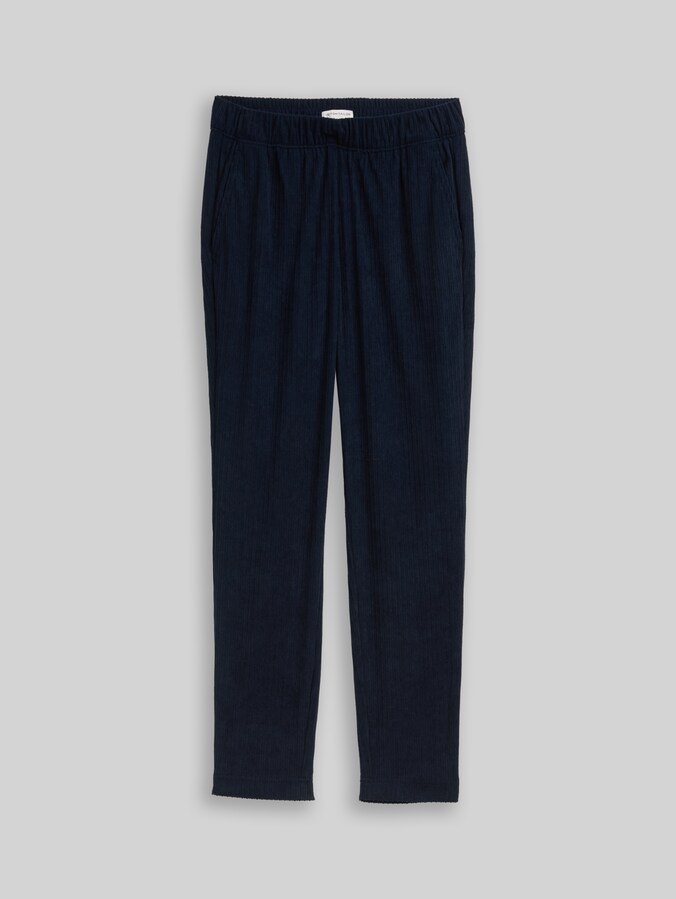 Losse, slanke corduroy broek door Women, sky captain blue