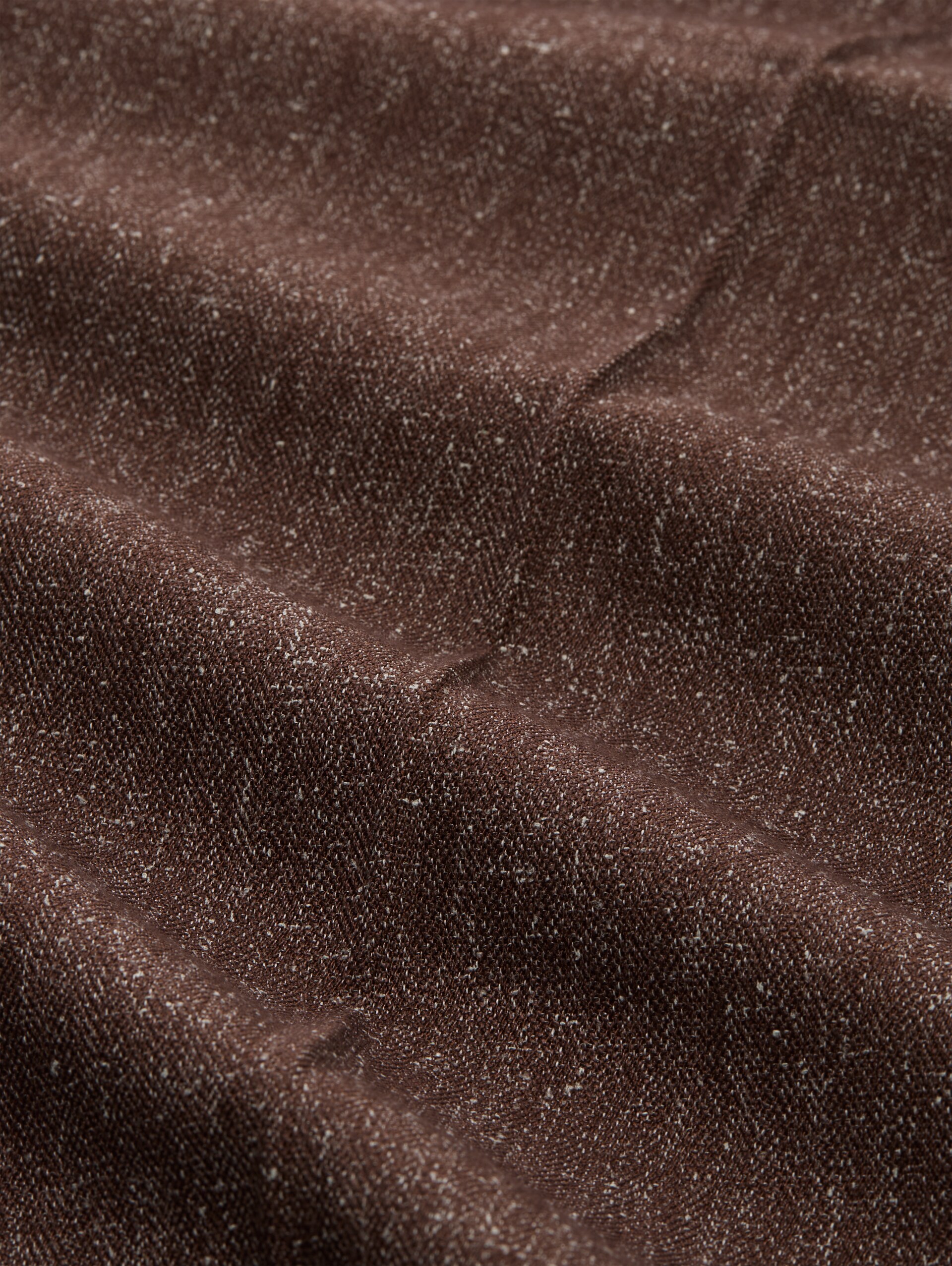 TTLEA WIDE Hose in Melange-Optik - dark pecan brown structure - Material-Ansicht