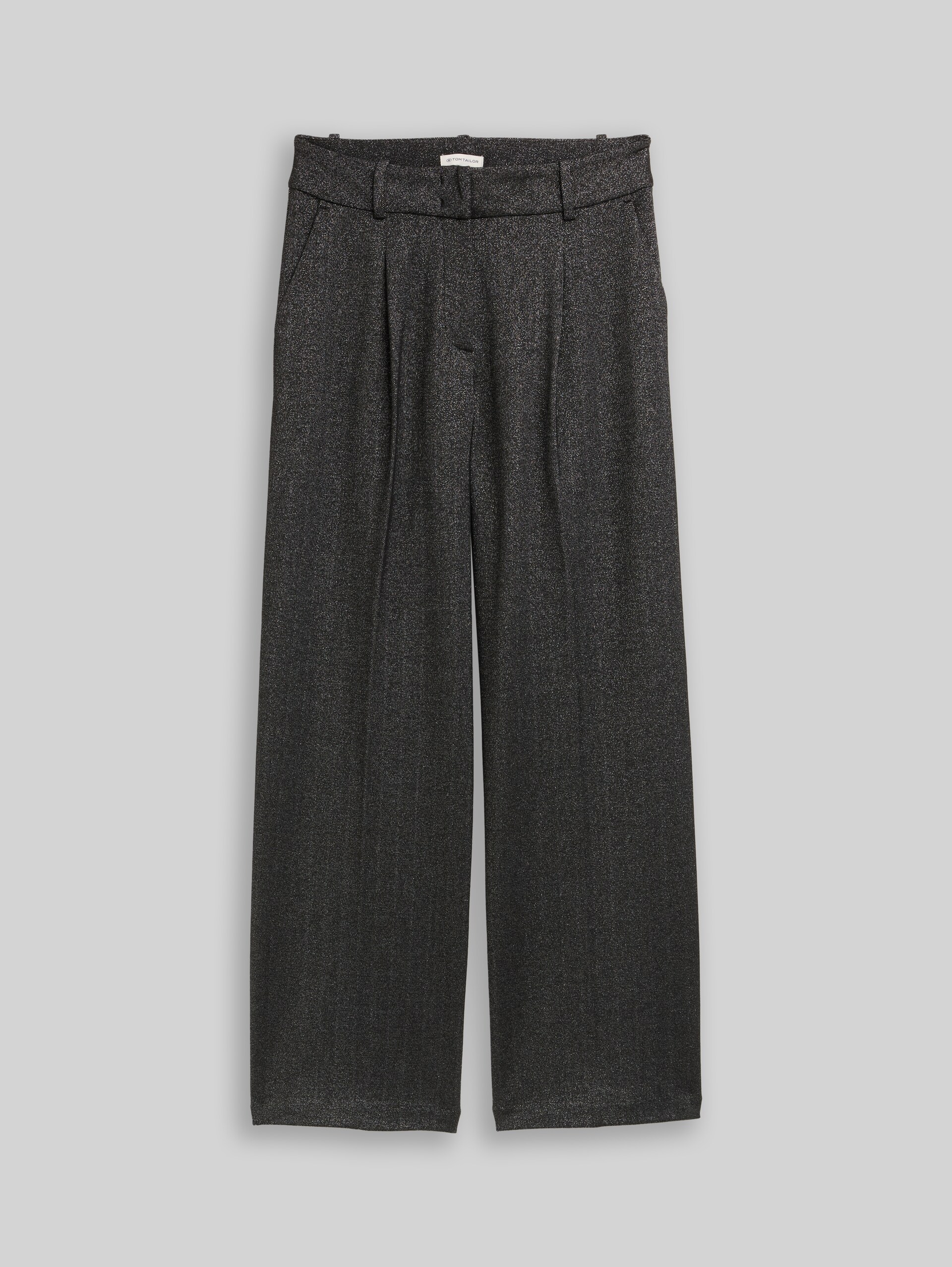 TTLEA WIDE trousers with glitter effect - glitter fabric - Front product view