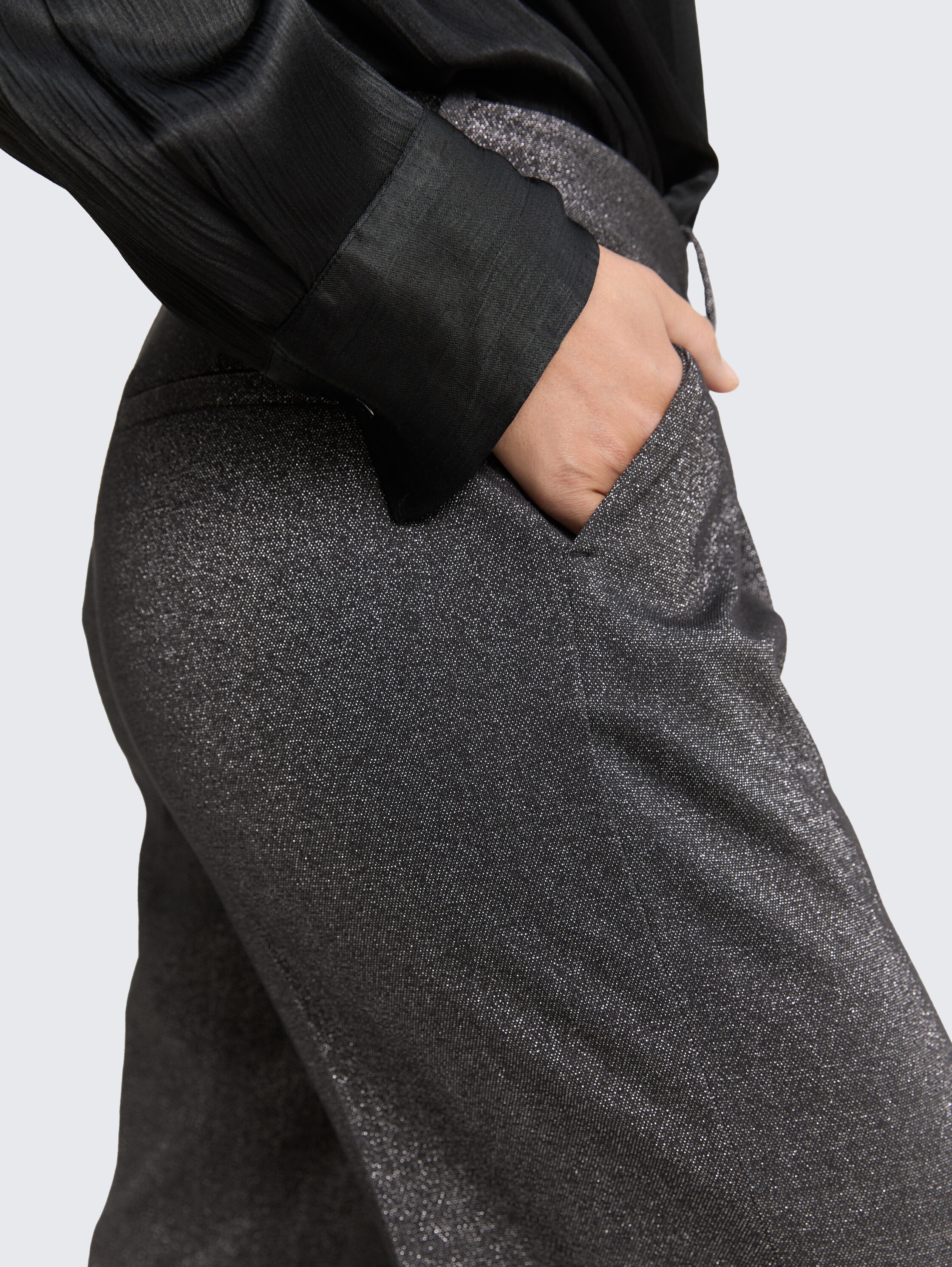 TTLEA WIDE Hose mit Glitzer-Effekt - glitter_fabric - 