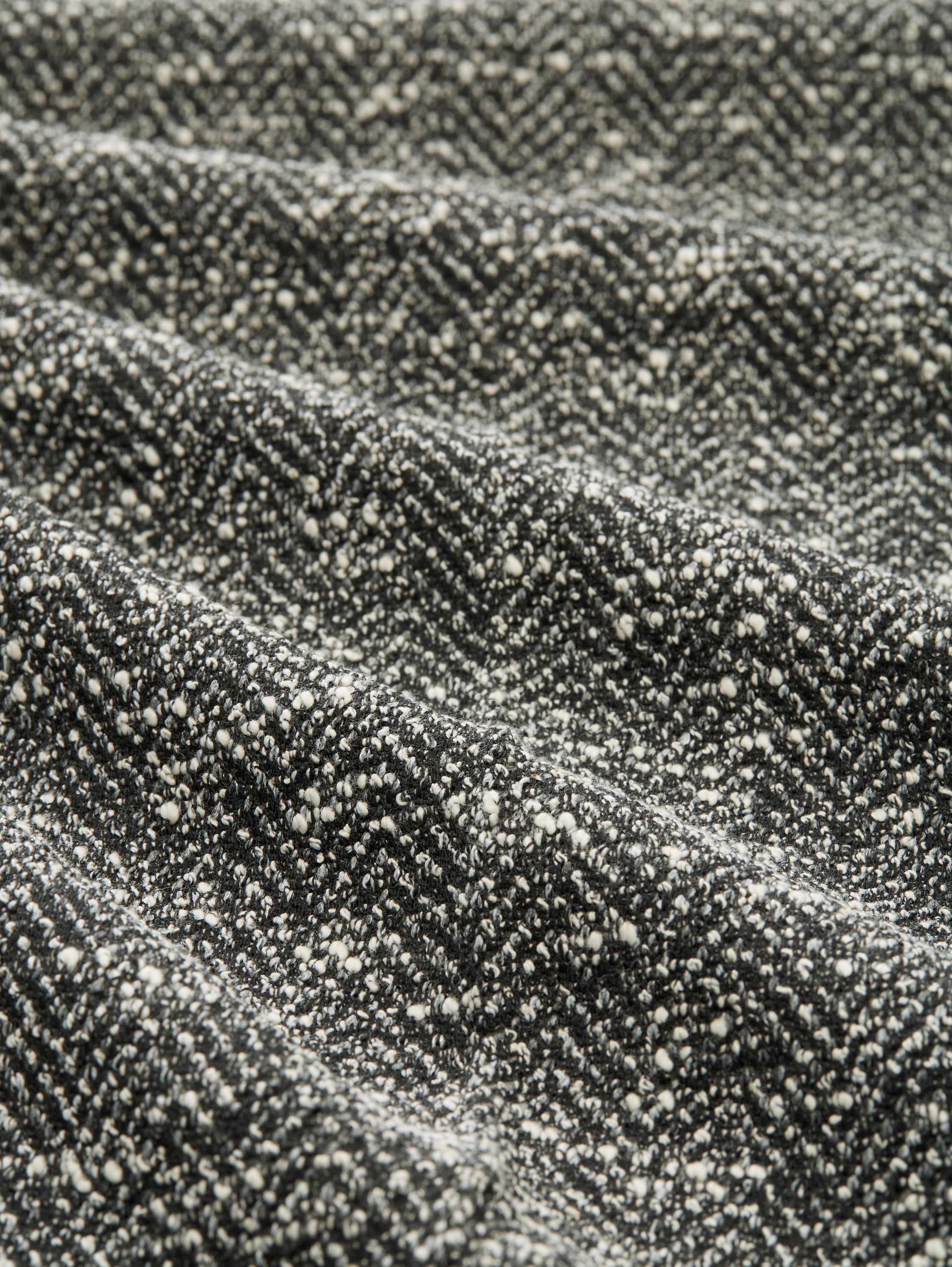 Pantalon droit bouclé TTLEA - salt pepper boucle structure - Vue de la matière