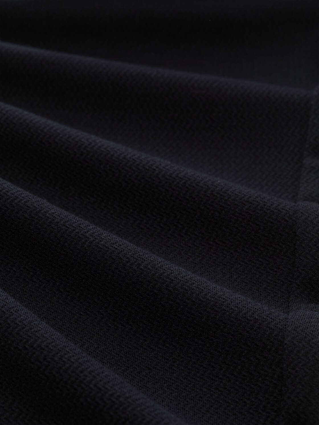 Loose Slim Jacquard Hose mit Kordelzug - deep black - Material-Ansicht