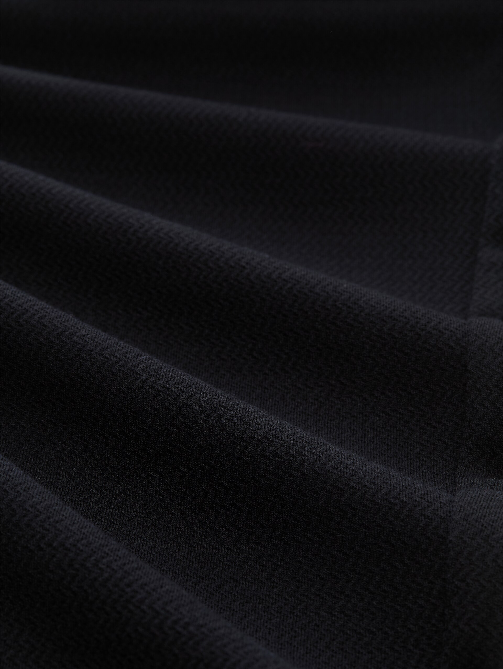 Loose Slim Jacquard Hose mit Kordelzug - deep black - Material-Ansicht