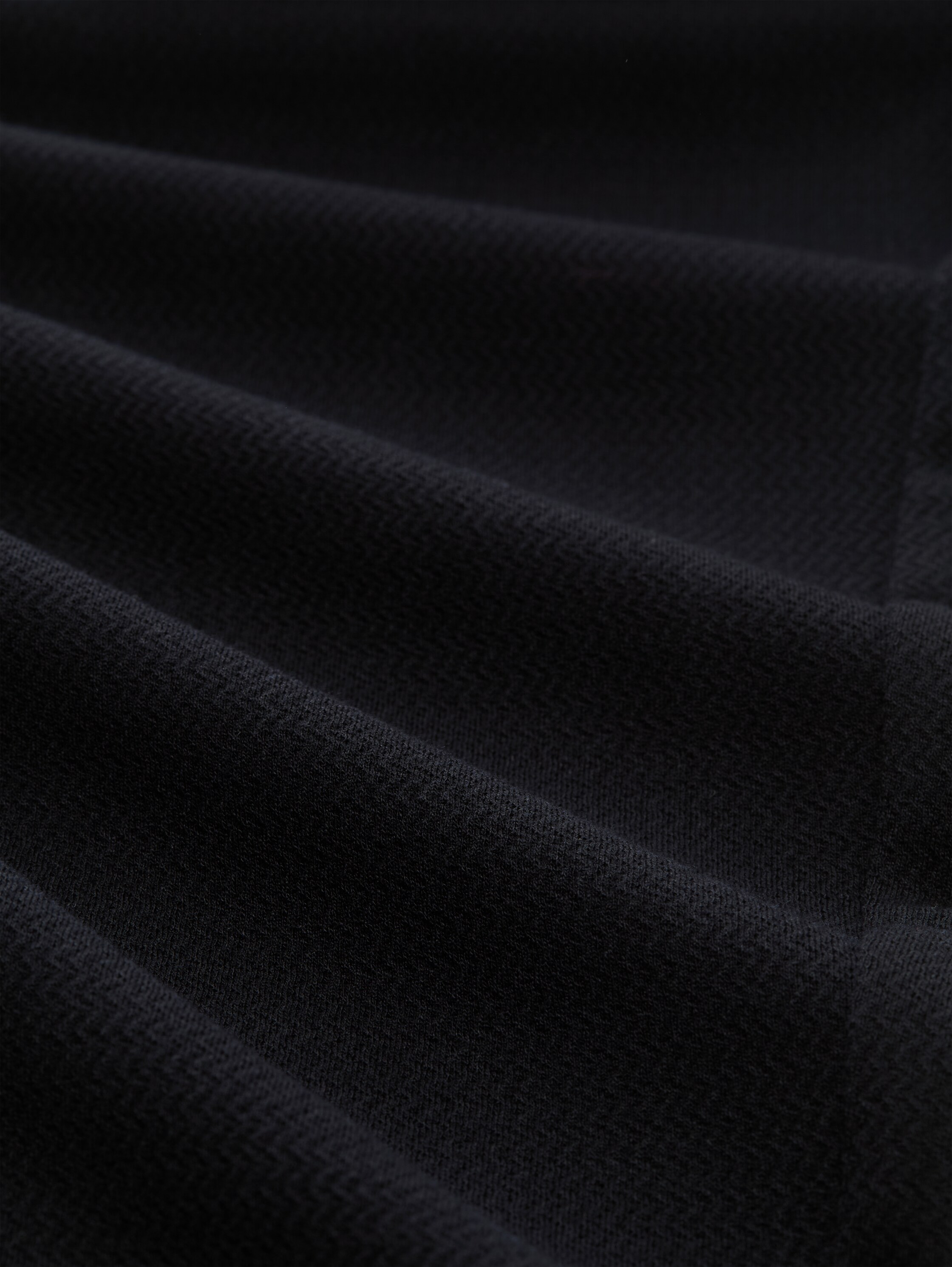 Loose slim jacquard trousers with drawstring - deep_black_1 - 