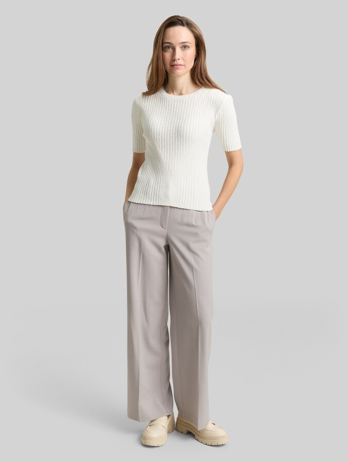 TTLEA WIDE Broek met strijkvouw door Women, dark clouds grey