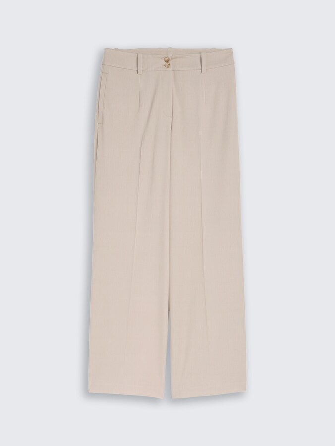 TTLEA WIDE Hose mit Bügelfalte von Women, soft taupe grey melange