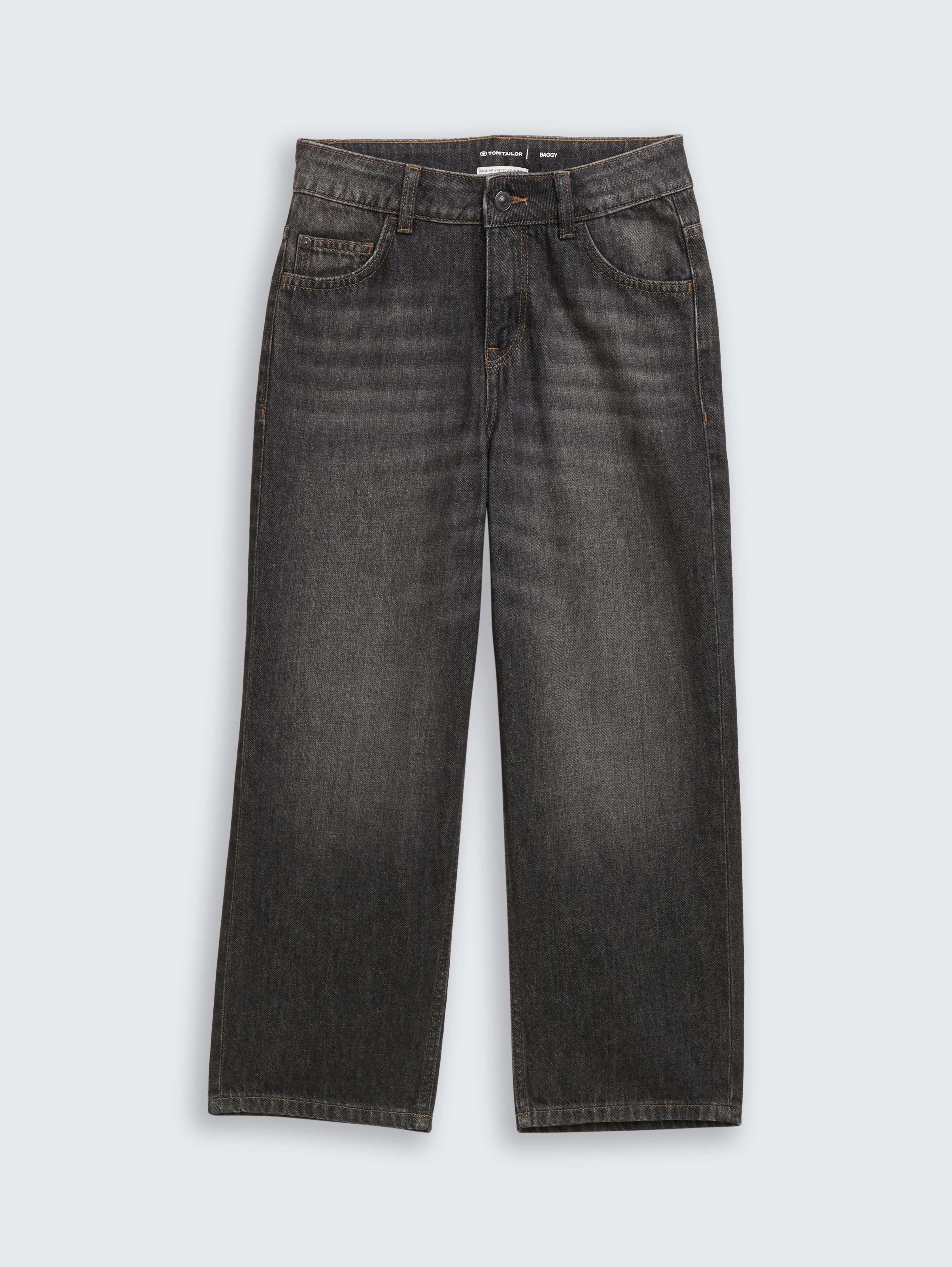 Baggy Jeans von Teen Boys, used dark stone black denim