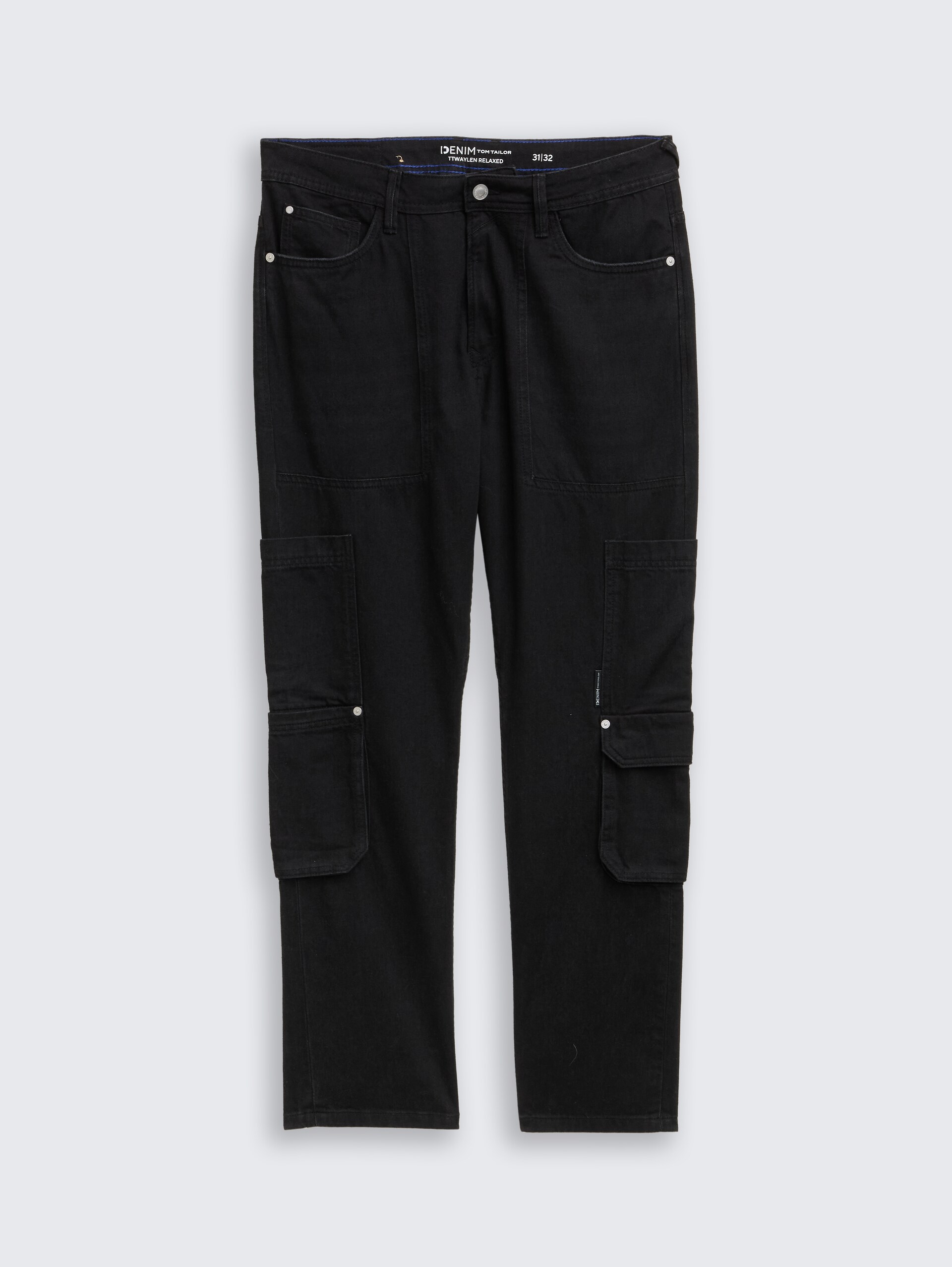 TTWAYLEN RELAXED Cargo Jeans - dark stone black black denim - Vorder-Produkt-Ansicht