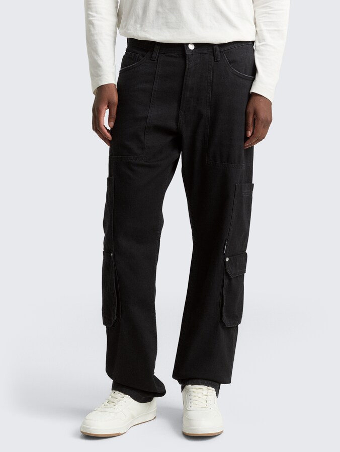 TTWAYLEN RELAXED cargo jeans by Denim Male, dark stone black black denim