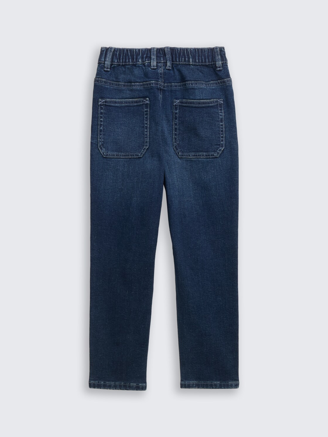 Relaxed Fit Jeans mit Stretch - Used Dark Stone Blue Denim